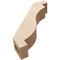 Ekena Millwork 3-inch W x 12-inch D x 12-inch H Copenhagen Rough Cedar Woodgrain TimberThane Knee Brace, Primed BRCUR03X12X12CHGRCPR - alternate 3